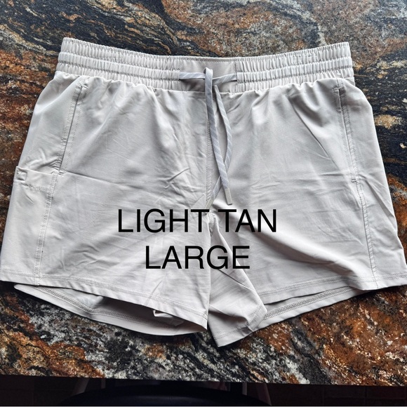 Pacific Trail Light Tan Athletic Shorts - Picture 1 of 4